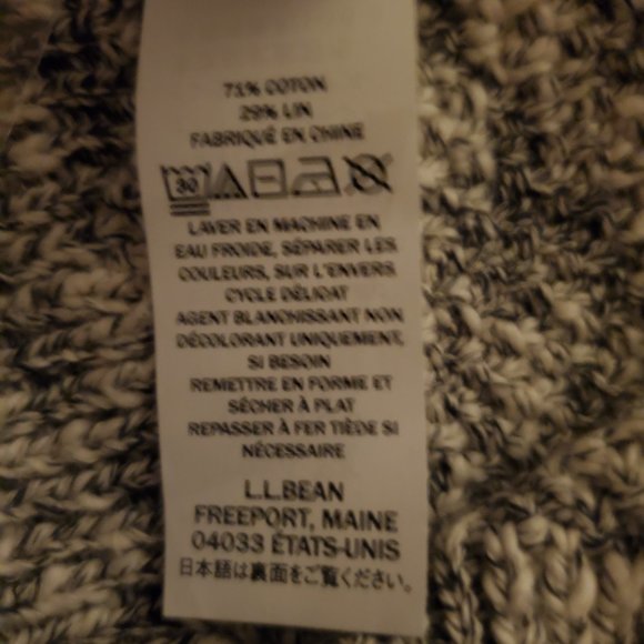 LL BEAN SIGNATURE COTTON LINEN L/S CARDIGAN-NWOT - Picture 7 of 7